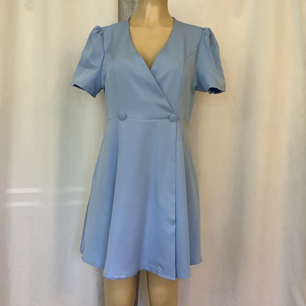 SHEIN Light Blue Mini Dress